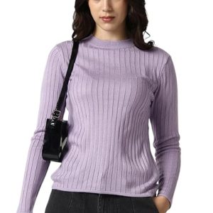 Van Heusen Women's Round Neck Solid Knit Top